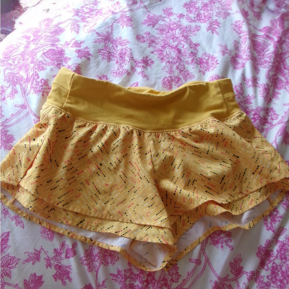 CALIA by Carrie Underwood Yellow Dotted Athletic Shorts